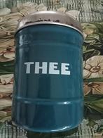 Oude emaille thee bus , petrol groen, Ophalen of Verzenden