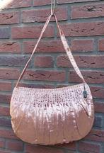 Oude roze fluwelen dames schoudertas., Ophalen of Verzenden, Zo goed als nieuw, Roze, Overige merken