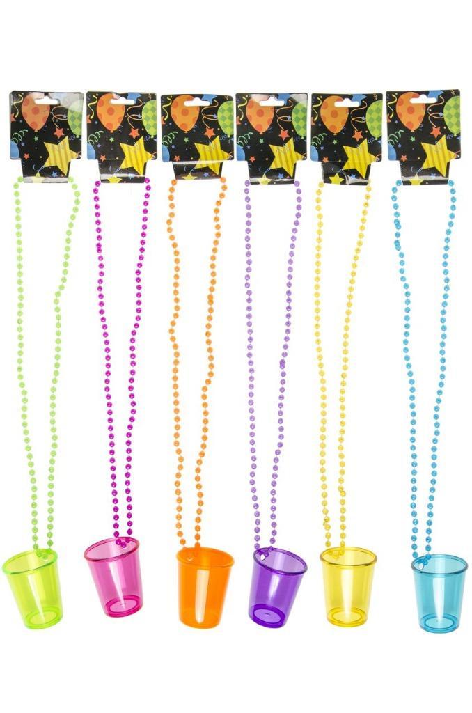 Shotje Glas met ketting - CARNAVAL Shotjes glaasjes shotglas, Hobby en Vrije tijd, Feestartikelen, Nieuw, Feestartikel, Carnaval