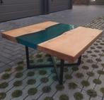 Eiken Epoxy Rivier Salontafel handgemaakt, Huis en Inrichting, 50 tot 100 cm, Nieuw, Modern, Minder dan 50 cm