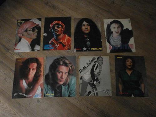 set posters Jr 80 buitenlandse zangers , zangeressen., Verzamelen, Posters, Zo goed als nieuw, Muziek, A1 t/m A3, Rechthoekig Staand