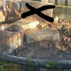 ZGAN. 4 stukken granieten steen voor bij vijver, waterval, Tuin en Terras, Waterpartijen en Fonteinen, Ophalen, Zo goed als nieuw