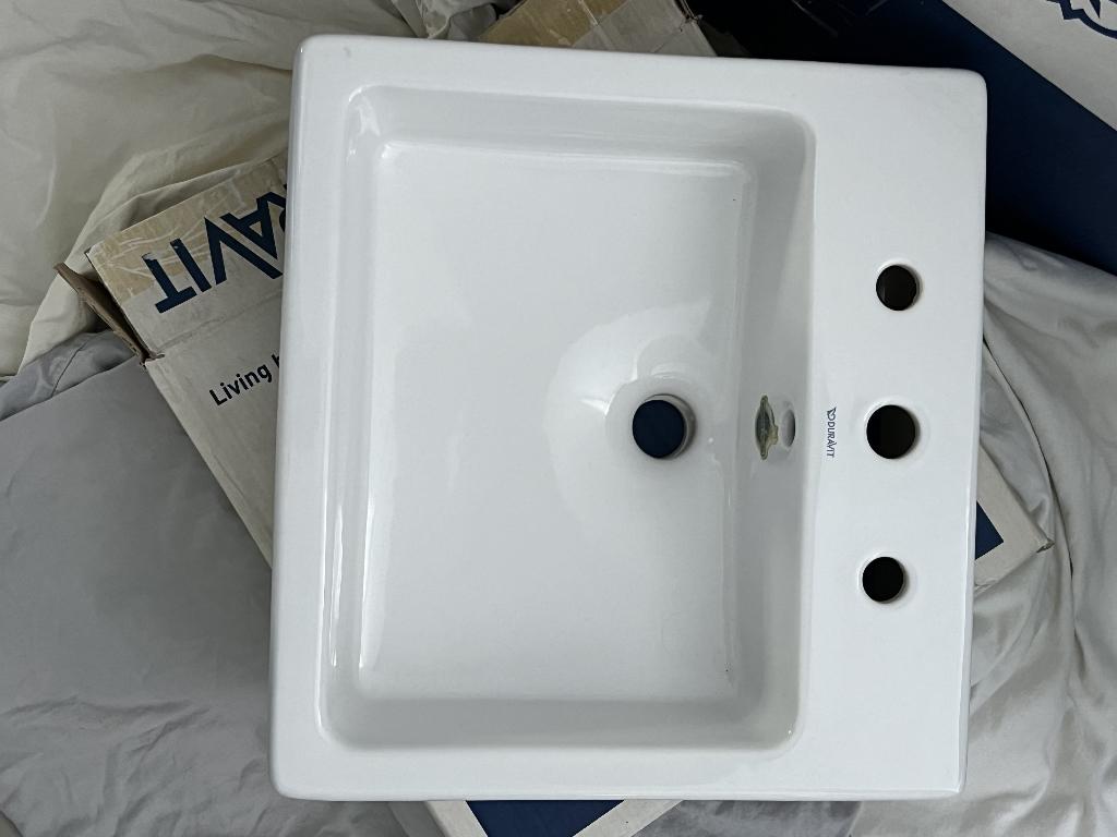 Duravit wastafels met 2 kraangaten, Ophalen, Nieuw, Wastafel