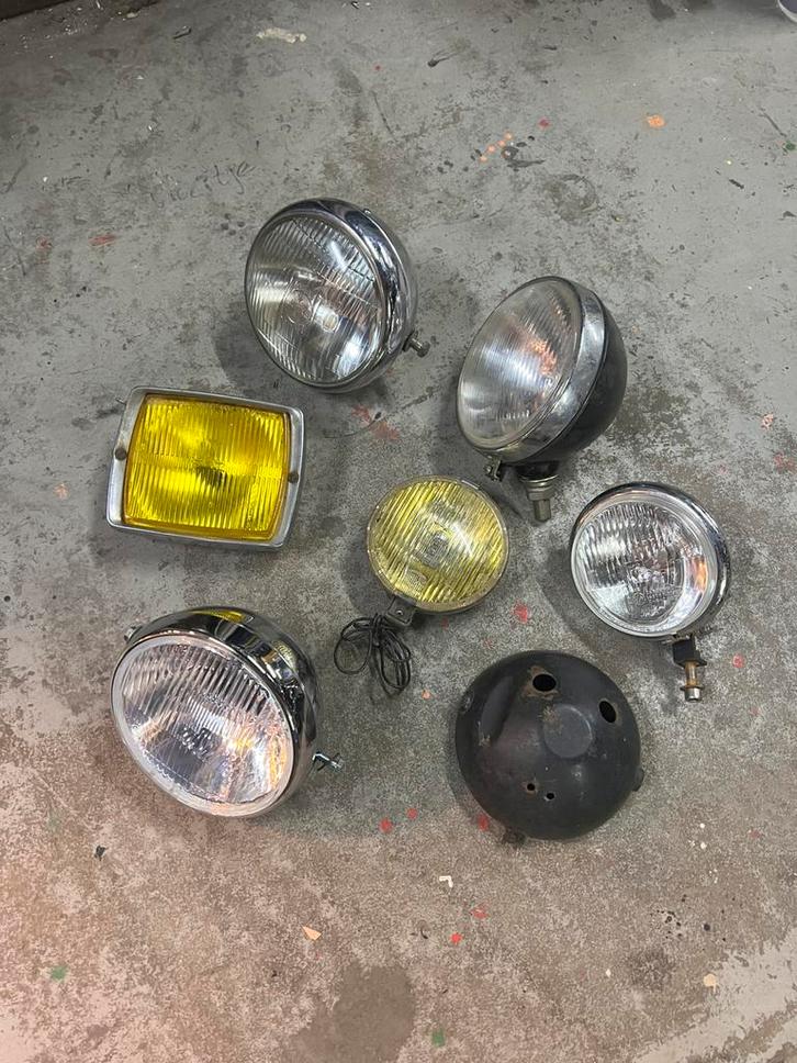 Diverse koplampen voor je custom chopper, tracker of racer, Motoren, Onderdelen | Overige, Gebruikt, Ophalen of Verzenden