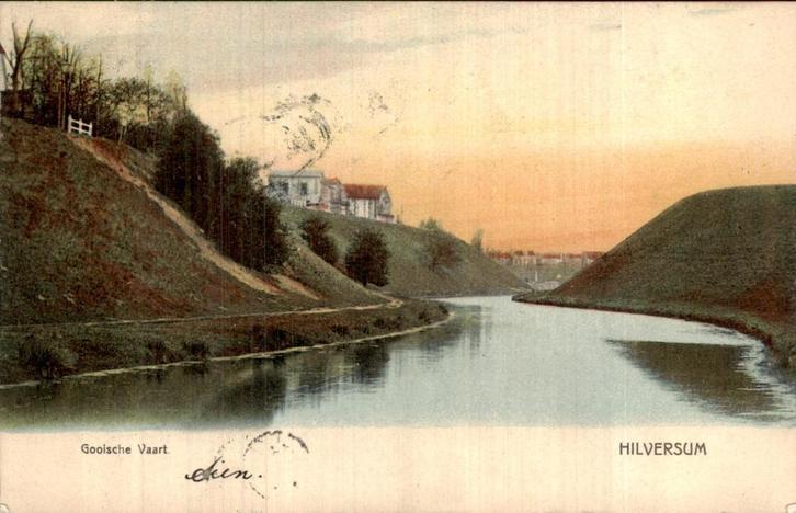 Hilversum - Gooische vaart, Verzamelen, Ansichtkaarten | Nederland, Gelopen, Noord-Holland, Voor 1920, Ophalen of Verzenden