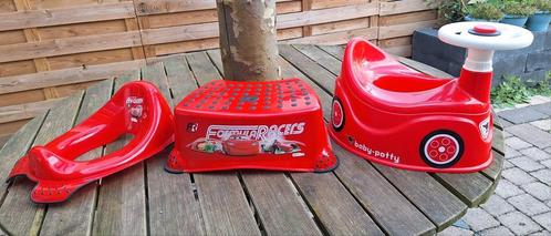 WC-bril verkleiner, opstapkrukje Cars, potje met stuurtje, Kinderen en Baby's, Kinderkamer | Overige Meubels, Zo goed als nieuw