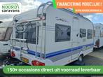 HOBBY DE LUXE 450 VOORTENT + LUIFEL + DWARSBED + FIETSENDR, Caravans en Kamperen, Caravans, Rondzit, Hobby, Bedrijf, 750 - 1000 kg