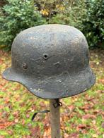 Duitse M40 camo helm, Ophalen of Verzenden, Duitsland, Helm of Baret