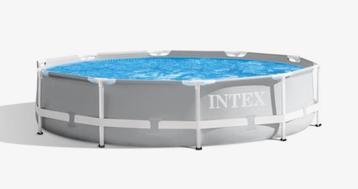Intex Prisma Zwembad Grijs rond 3m,  Zandfilter en zoutsyst beschikbaar voor biedingen