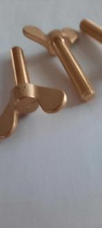 1-2-4-st. messing vleugelschroef of vleugelbout m6x40 mm, Ophalen of Verzenden, Nieuw