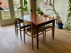 Vintage Lübke eettafel met vier stoelen, Huis en Inrichting, Complete eetkamers, 4 tot 6 stoelen, Gebruikt, Ophalen, Mid-century