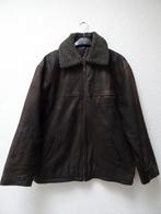Leren jas heren Nubuck met afneembare kraag ; Maat L, Ophalen of Verzenden, Zo goed als nieuw, Maat 52/54 (L), Bruin