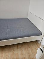 Wit Bed 140x200 cm – Inclusief Matras – Ca. 38 cm Hoog, Ophalen, Wit, Tweepersoons, 140 cm