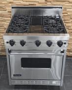 Luxe Fornuis Viking 76cm rvs 4 pits 1 GASOVEN, 60 cm of meer, Zo goed als nieuw, Energieklasse A of zuiniger, Gas