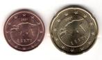 2 en 20 Eurocent Estland 2021 - UNC, Verzenden, Estland, Overige waardes, Setje