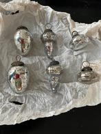 6 antieke kerstballen van zilverglas, Antiek en Kunst, Ophalen of Verzenden