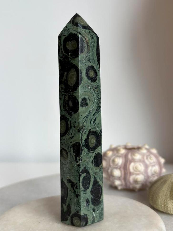 Grote kambaba jaspis toren, Sieraden, Tassen en Uiterlijk, Edelstenen, Zo goed als nieuw, Ophalen of Verzenden