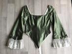 Zijden bovenstuk trouwjurk of castlefest, Kleding | Dames, Ophalen of Verzenden, Zo goed als nieuw, Groen, Overige typen