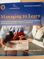 Managing to learn, Boeken, Studieboeken en Cursussen, Ophalen, John Shook, HBO, Zo goed als nieuw