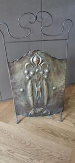 Antieke Art Nouveau Koperen Haardscherm., Ophalen of Verzenden, Gebruikt, Vrijstaande haard