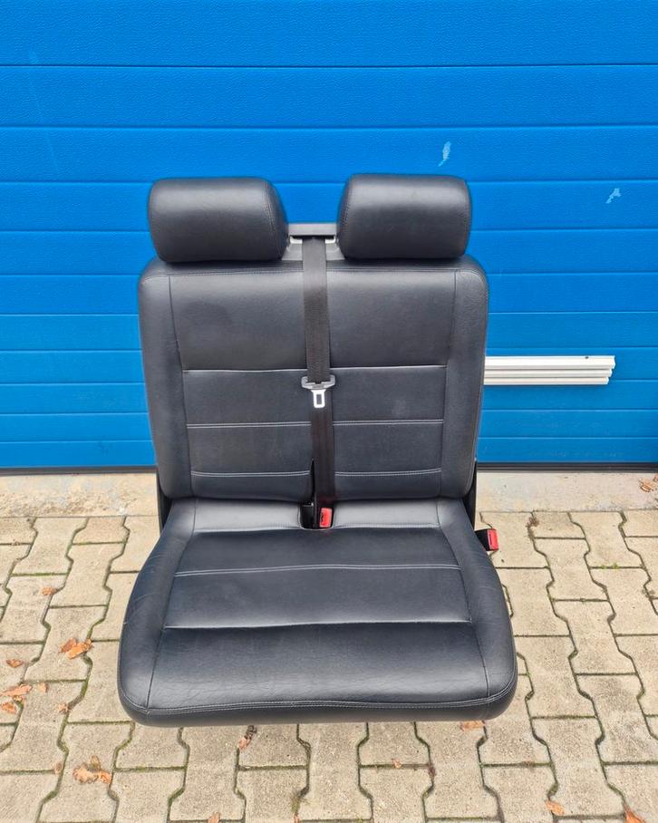 VW TRANSPORTER T5 T6 ZWART LEDEREN  BIJRIJDERSBANK ECHT LEER, Auto-onderdelen, Interieur en Bekleding, Volkswagen, Ophalen of Verzenden