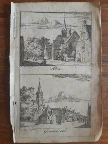 023-024 / Hem - Grootebroek gravure uit 1732 beschikbaar voor biedingen