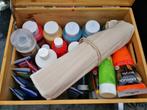 8.5kg kunstschilder benodigheden ezel kwasten etc..., Hobby en Vrije tijd, Schilderen, Ophalen of Verzenden, Gebruikt, Acrylverf