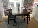 Wishbone dining chairs x4, Huis en Inrichting, Stoelen, Ophalen, Riet of Rotan, Gebruikt, Zwart