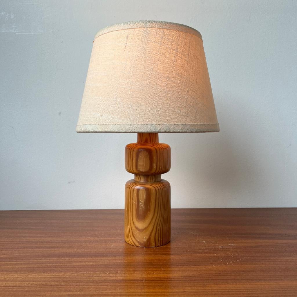 Grenen tafellampje Domus jaren 60 70, Gebruikt, Vintage, Ophalen of Verzenden, Domus West Germany