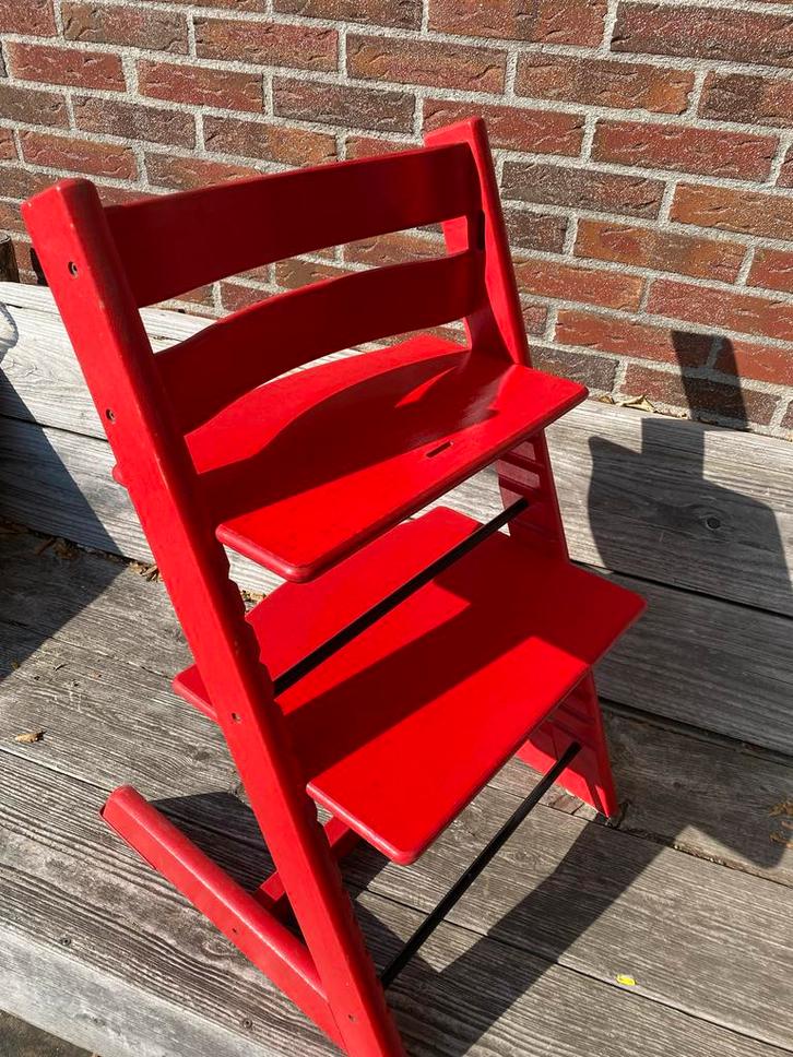 Stokke Tripp Trapp Rood - Originele Kleur, Kinderen en Baby's, Kinderstoelen, Gebruikt, Meegroeistoel, Ophalen