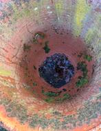 Grote terracotta plantenpot, Tuin en Terras, Gebruikt, 40 cm of meer, Rond, Binnen