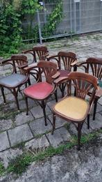 Bar stoelen thonet (6st.) verschillende kleuren zitting, Huis en Inrichting, Barkrukken, 5 krukken of meer, Ophalen, Gebruikt