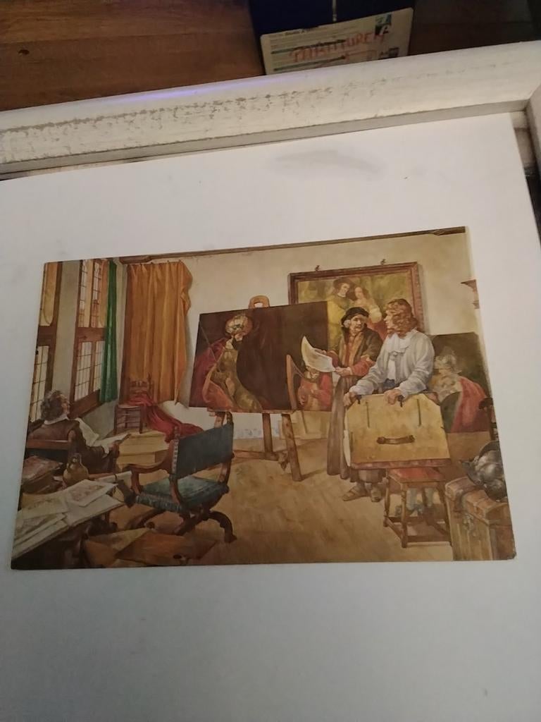 REMBRANDT IN ZIJN  "SCHILDERSCAEMER" 1665, Ophalen of Verzenden, 1920 tot 1940, Overige thema's