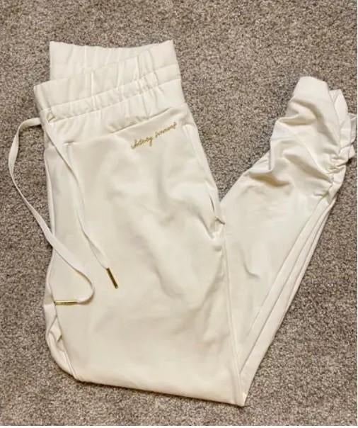 Gymshark X Whitney Simmons Joggers, Maat 38/40 (M), Wit, Nieuw, Ophalen of Verzenden