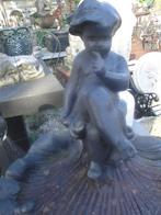 vogeldrinkbak gietijzer met gietijzeren engel, Tuin en Terras, Tuinwanddecoratie, Ophalen of Verzenden, Nieuw