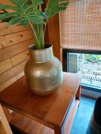 2 x gouden grote vasen zonder plant, Ophalen of Verzenden, Zo goed als nieuw, Overige kleuren, Minder dan 50 cm