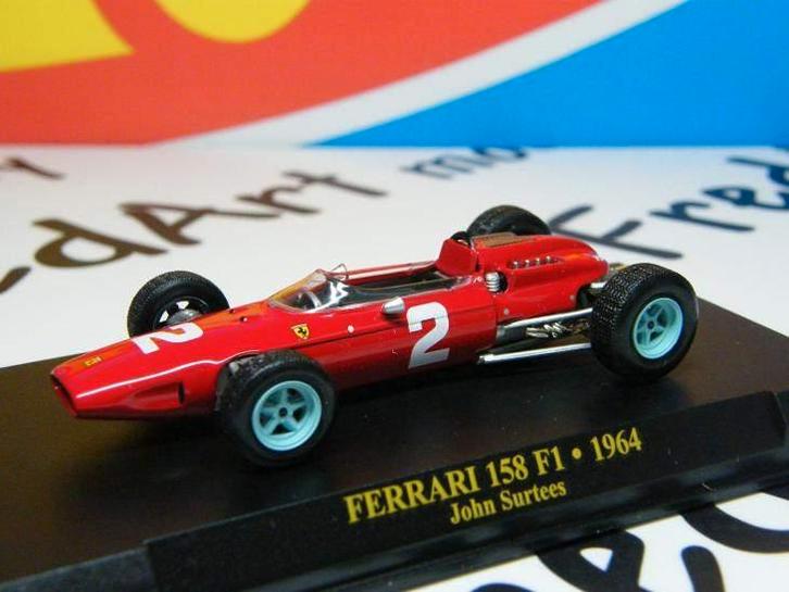 39514: Ferrari 158 F1 - John Surtees - 1964 - Atlas 1:43, Hobby en Vrije tijd, Modelauto's | 1:43, Zo goed als nieuw, Auto, Overige merken