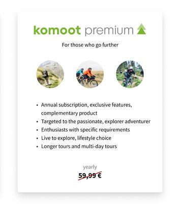 VOUCHER KOMOOT PREMIUM 12 maanden incl wereld (RPR 59,99) beschikbaar voor biedingen