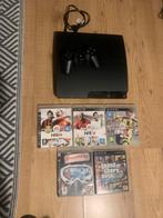 PlayStation 3 Slim met controller en 5 spellen, Met 1 controller, 160 GB, Gebruikt, Ophalen of Verzenden
