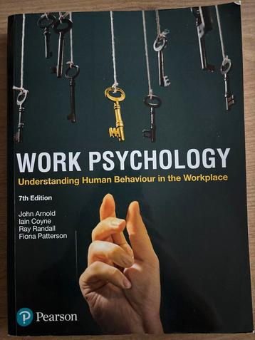 Work Psychology - Arnold et al. (7e editie) beschikbaar voor biedingen