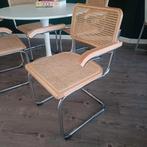 4x Thonet stijl Cesca Breuer buisframe stoel rotan webbing, Huis en Inrichting, Stoelen, Zwart, Vintage Bauhaus Design, Nieuw