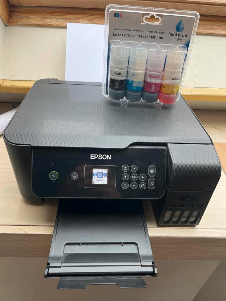 Epson EcoTank Printer ET2720- All-in-one Inkjet, Computers en Software, Printers, Zo goed als nieuw, All-in-one, Inkjetprinter