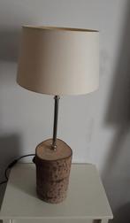 Exclusieve houten sfeerlamp, Huis en Inrichting, Lampen | Tafellampen, Metaal, Natuur / landelijk, Zo goed als nieuw, 50 tot 75 cm
