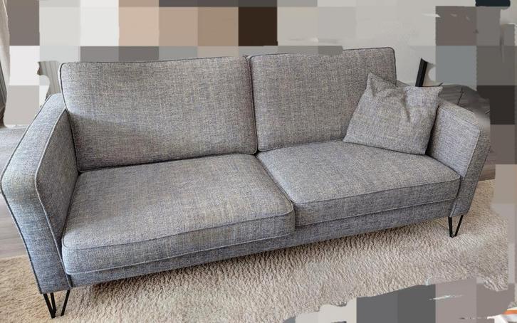 Bankstel, Huis en Inrichting, Banken | Bankstellen, Gebruikt, 200 tot 250 cm, 75 tot 100 cm, Stof, Ophalen
