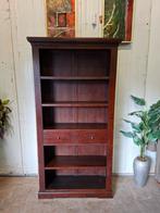 Klassieke teakhouten boekenkast afm. 108x37cm en 211cm hoog., Ophalen of Verzenden, Zo goed als nieuw, 25 tot 50 cm