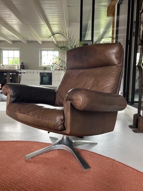 DS 31 De Sede relaxfauteuil, Huis en Inrichting, Fauteuils, Gebruikt, Leer, Metaal, 75 tot 100 cm, 75 tot 100 cm, Ophalen