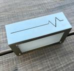 Vintage italiaans design halogeen wandlamp rvs incl. Lamp, Ophalen of Verzenden, Gebruikt, Glas, Vintage, retro, design