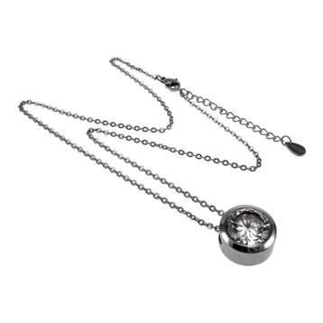 Ketting + Hanger Gepolijst RVS Kabelketting + Ronde Hanger + beschikbaar voor biedingen