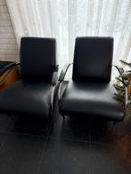 2x Gelderland Jan de Bouvrie fauteuil 5470 zwart leer, Huis en Inrichting, Fauteuils, Ophalen, Zo goed als nieuw, 50 tot 75 cm