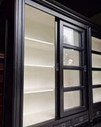 Grote chique notariskast | Brede zwarte buffetkast  #2345, Niet ingevuld, Met deur(en), 200 cm of meer, Niet ingevuld